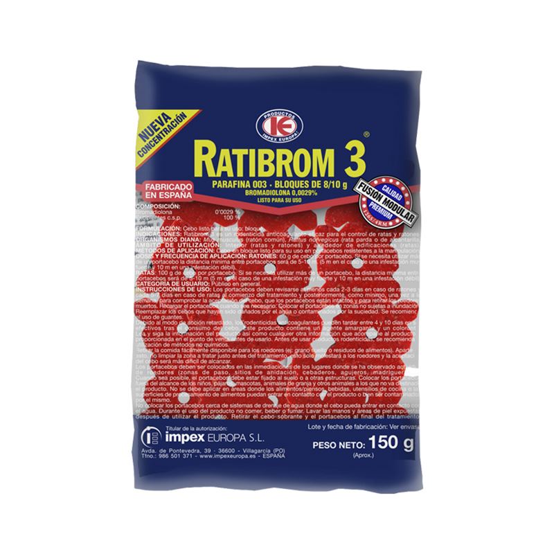 Ratibrom-3 Parafina 150gr