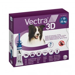 Vectra 3D perros 10-25kg, caja 3 pipetas